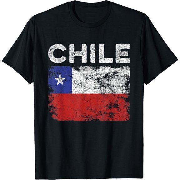 Playful Comfort Tee - Chile Flag Distressed - Men Women Kids - Chilean Flag T-Shirt