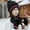 Black, variant on Women's Autumn Winter Knitted Set Wool Earflap Beanie Fleece Lined Thick Hat Gloves Cold Weather Accessories Daily Outdoor Use Cozy Warm