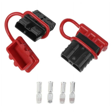 

TINYSOME Pack of 2 Quick Connector Plug Battery Trailer Pair Charge Plug 50A 600V Winch Connector Plug Power Cables Connector
