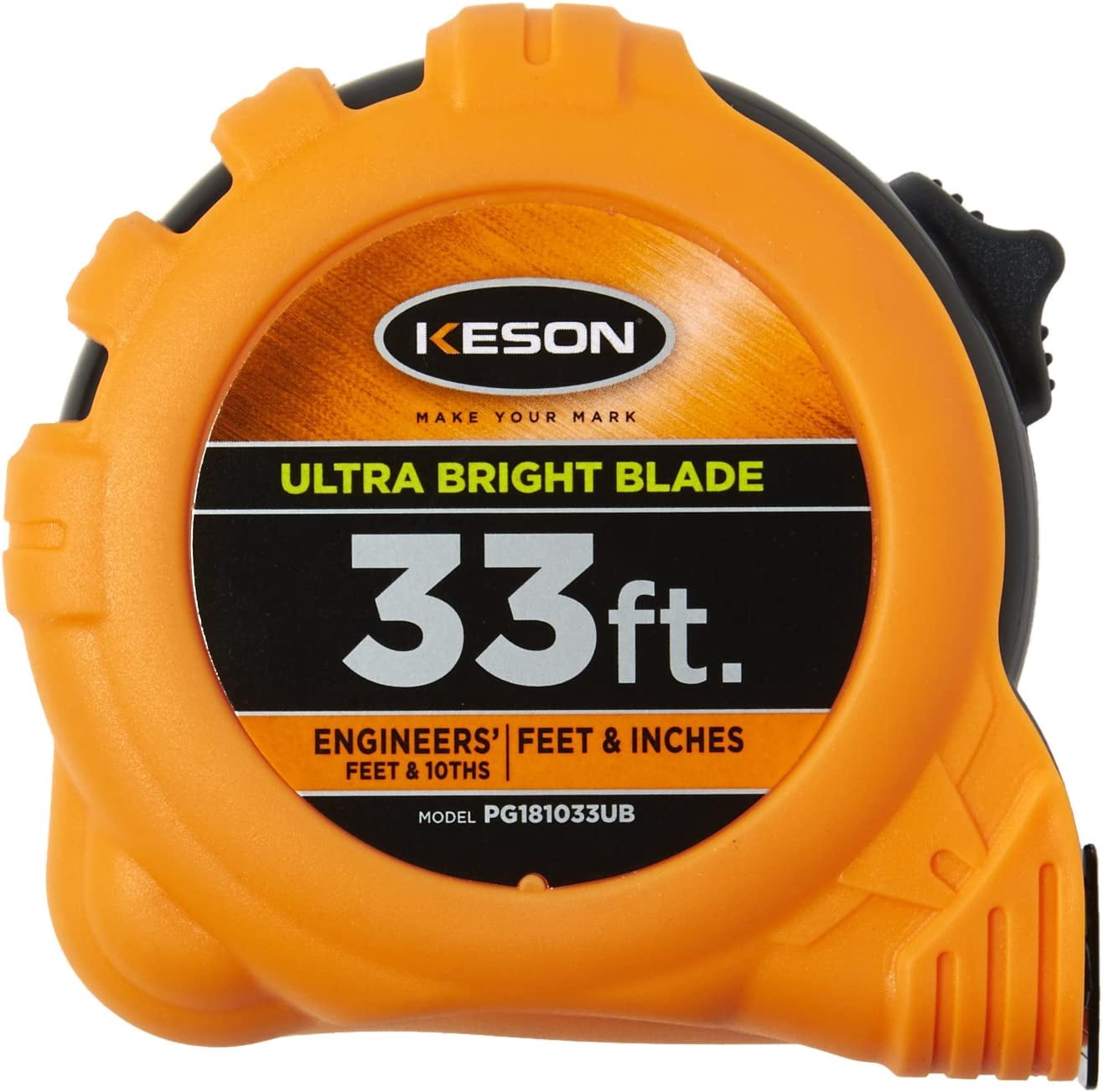 Keson 33 ft Tape Measure, 1 in Blade PG181033UB