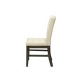 thumbnail image 4 of Dining Chair, 37" Height, Set Of 2, Upholstered, Dining Room, Kitchen, Cream Fabric, Grey Solid Wood, Transitional, 4 of 6