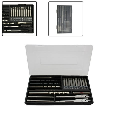 

BAMILL 21Pcs Multi-Functional HSS Screwdriver Bits Drill Bits Tool With Storage Box