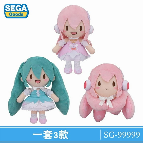 Goods In Stock Sega Hatsune Miku Megurine Luka 16cm Cartoon Anime Figure Plush Toys Super Cute Kids Gifts