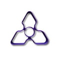 thumbnail image 1 of Tri Fidget Cookie Cutter (2")- Fast Shipping - Sharp Edges - Exceptional Quality, 1 of 5