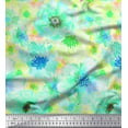 thumbnail image 1 of Soimoi Cotton Cambric Fabric Flower Watercolor Print Fabric by The Yard 42 Inch Wide, 1 of 1