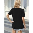 thumbnail image 2 of Religious Inspirational Quote T-Shirt for Women - "It'S Not About Religion, It'S About a Relationship with God" Printed Short Sleeve Tee, Casual Summer Top, Motivational Clothing | Relaxed Fit Tee |, 2 of 5