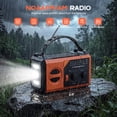 thumbnail image 3 of Biotree 30000mAh Weather Radio with NOAA 7-Band Alerts, Upgraded Emergency Radio with USB/Solar/Hand Crank Charging, Flashlight, SOS Alarm, Compass for Camping Hurricane Preparedness,Orange, 3 of 8