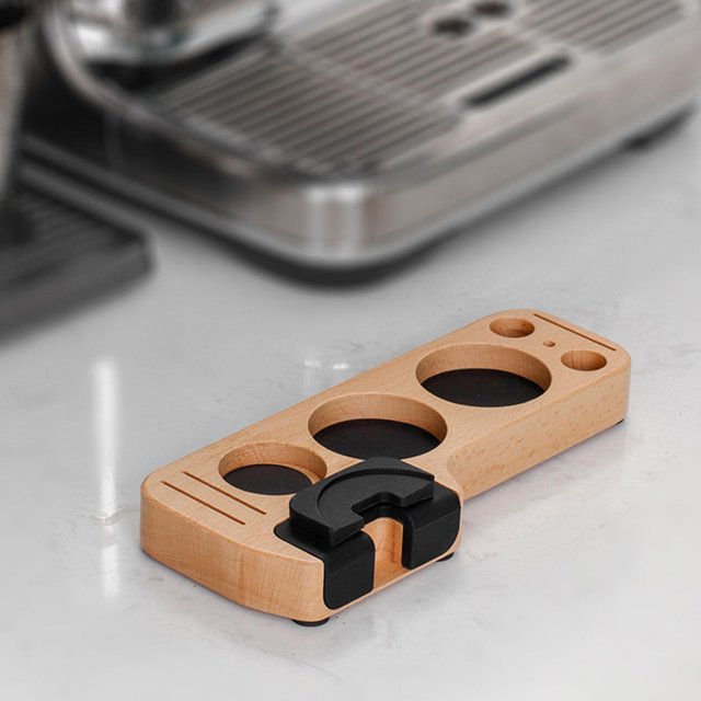 Soporte de madera para café, base de distribuidor de espresso, 51 mm, 53 mm, 54 mm, 58 mm, herramientas de café, base de soporte para barista, máquina Macarena Soporte de Tamper de Espresso