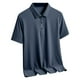 thumbnail image 1 of Puntoco Polo De Seda De Hielo De Color Sólido De Manga Corta Para Hombre top/Camisa De Solapa De Manga Corta Gris Oscuro Xxxxl, Regalo Para Mujer, 1 of 2