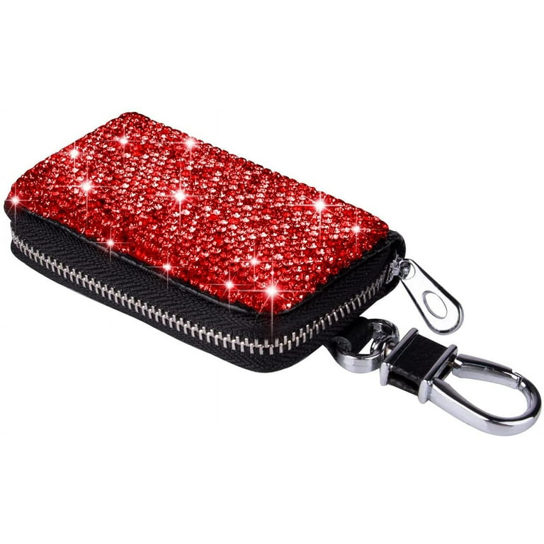 eing Car Key Case Leather Auto Smart Keychain Holder Metal