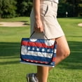 thumbnail image 2 of SEANATIVE Universal Golf Cart Seat Covers Towel Blanket, Portable UV Resistant Club Car Accessories, Compatible with 2-Person Carts, Stars and Stripes Golf Ball Print Patriotic Decoration, 2 of 7