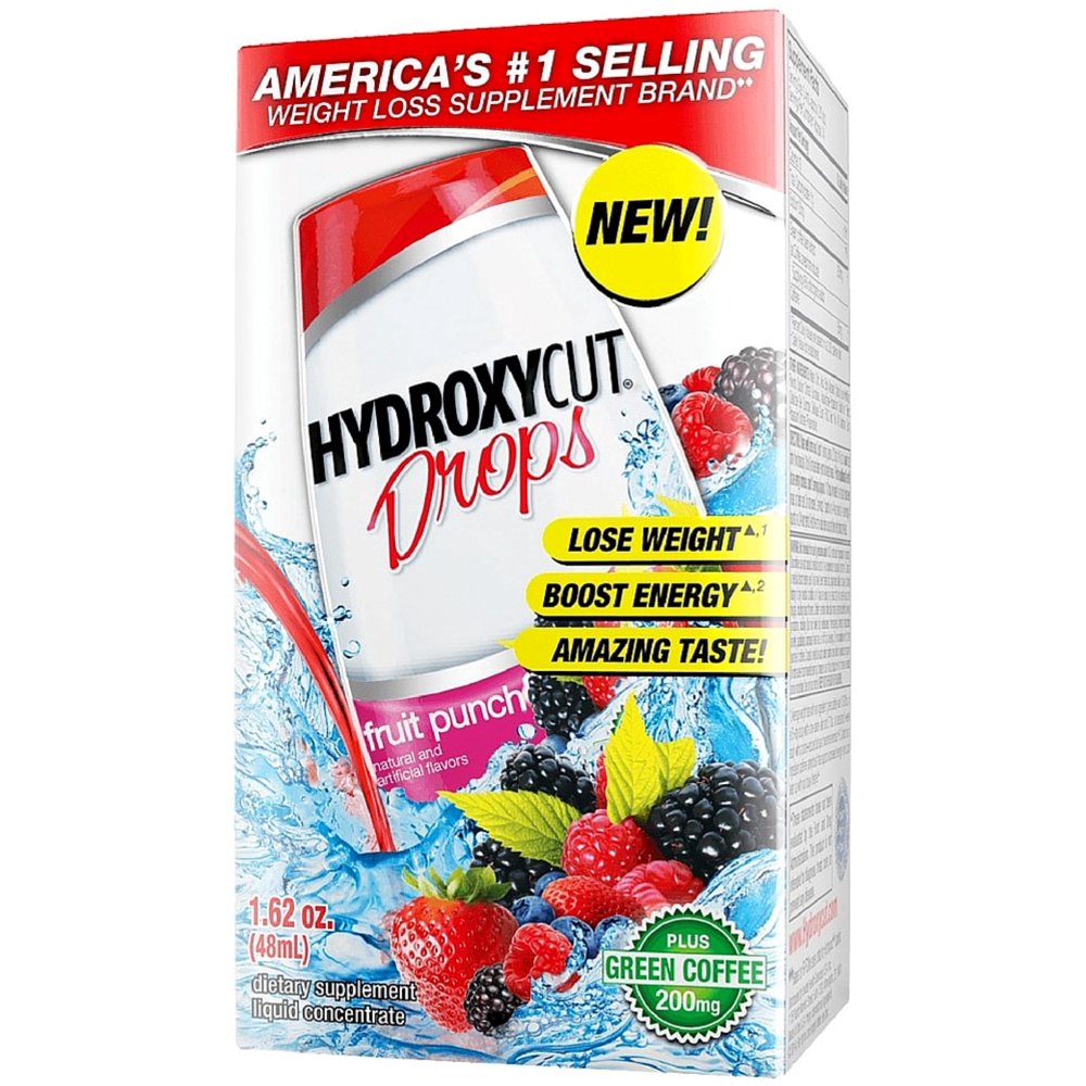 HYDROXYCUT Weight Loss Drops, Fruit Punch 1.62 oz