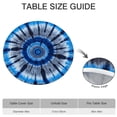 thumbnail image 6 of Blue White Tie Dye Spiral Pattern Round Fitted Tablecloth with Elastic Edge,Dining Table Cover Waterproof,Outdoor Round Tablecloth for Camping,Dining,Indoor and Outdoor, 6 of 7