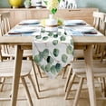 thumbnail image 2 of Watercolor Vine Green Fresh Modern Table Runner For Wedding Party Chirstmas Cake Floral Tablecloth Home Decoration, 2 of 5