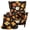 Fall Pumpkin Maple Dot Black, variant on COEQINE Wingback Chair Cover Purple Leopard Print Wing Backed Chair Slipcover, Separate Cushion Cover, Stretch Furniture Protector, Machine Washable, Non-Slip