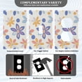 thumbnail image 3 of Yayeee Blank Wall Plate Cover 1-Gang 4.5"x2.7" Home Unused Decorative Outlet, Blue Retro Flower, 3 of 7