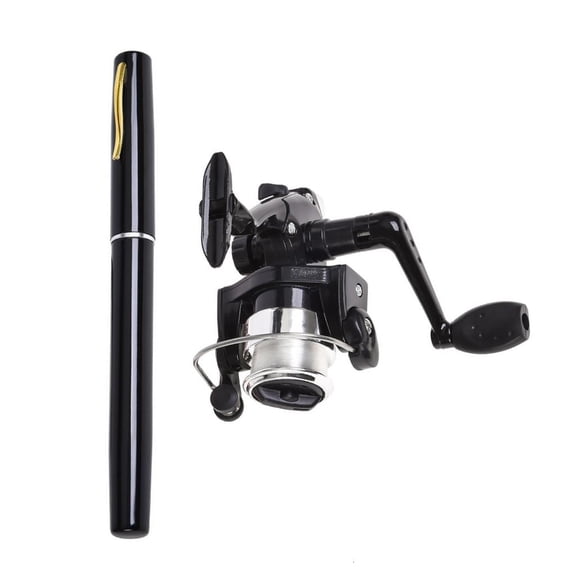 LICEWO Pen Shaped Telescopic Fishing Rod with Fishing Reel, Pocket Fishing Rod Reel Set