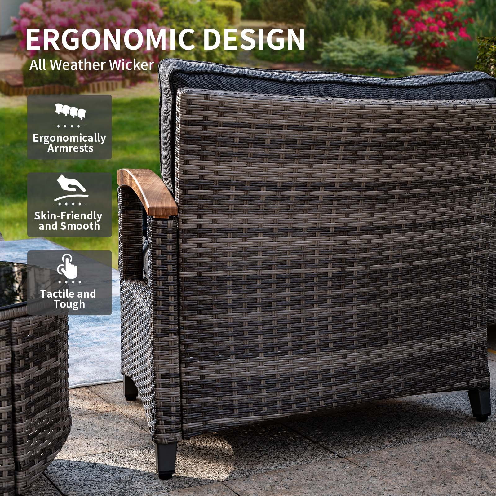 MEISSALIVVE 9-Piece Outdoor Patio Furniture Set