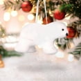 thumbnail image 5 of Christmas Bear under $5! Cagogo White Bear Christmas Ornament, Plush Polar Bear with Scarf, Christmas Tree Pendant, Festive Home Table Decor, Holiday Gift forKids, 5 of 6