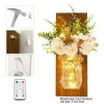 thumbnail image 1 of AdhoreCA Rustic Glass Jar Wall Sconces Decor 2 Pcs LED Battery Powered, 1 of 8