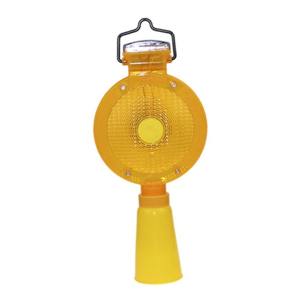 Baliza LED de advertencia intermitente para exteriores, luz de tráfico con energía solar Amarillo