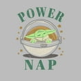 thumbnail image 2 of Girl's Star Wars: The Mandalorian The Child Power Nap Bassinet  Graphic Tee Athletic Heather Small, 2 of 5