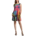 thumbnail image 3 of Women's Sleeveless Loose Watercolor Dresses T Shirt Tank Casual Short Dress with Pockets, 3 of 3