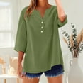 thumbnail image 5 of Comdrip Cotton Muslin Shirt Women! Cotton Linen Shirts for Women Summer Button Down Tops 3/4 Length Sleeve Casual Blouses Oversized Tshirts 2025 Gauze Shirts for Women Bronze 2XL, 5 of 10