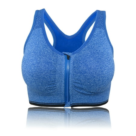 

Women s Zip Front Sports Bra High Impact Workout Yoga Bra Racerback Bra For Running Swimming Aerobics Fitness Pilates Sports Dance