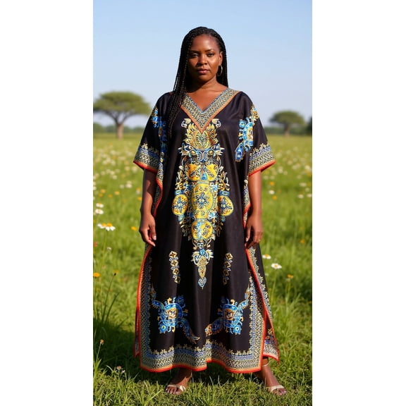 Oussum Women Plus Size Kaftan Maxi Dress Kimono Sleeve Caftan Party wear Casual Dresses Online