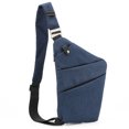 thumbnail image 4 of Bolso Pecho Antirrobo Multifuncional para Hombre Cruzado Nailon Portátil (hombro Izquierdo Oscuro) Azul, 4 of 7