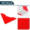 thumbnail image 5 of Unique Bargains Reflective Bumper Decal Diamond Fluorescent Red Door Angle Diamond Grid Pattern Reflective Car Sticker Personalized Decoration, 5 of 7