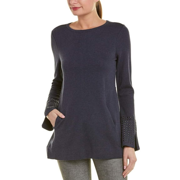 Nic Zoe Studded Cuff Tunic Top Size XS