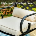 thumbnail image 6 of 5 Pieces Outdoor Patio Dining Set with 4 Pieces Aluminum Swivel Chairs with Seat Cushions & Back Cushions and 1 Piece Table, Black & Beige, 6 of 13
