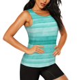 thumbnail image 2 of Womens Workout Tank Tops, Teal Turquoise Racerback Tank Tops Quick Dry Vest Sleeveless Athletic Yoga Gym, 2 of 7