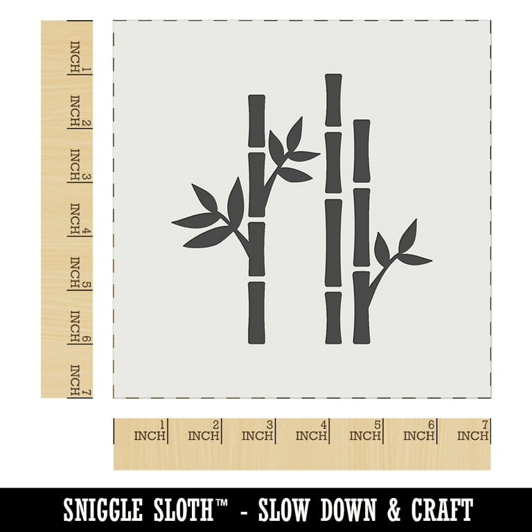 Stem and Leaf Flower stencils for fence painting, wall stenciling