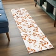 thumbnail image 4 of Fall Leaf Washable Runner Rugs 2'x6', Orange Leaves Low Pile Throw Entryway Rug Non-Slip Sturdy Edge Binding Carpet for Indoor Bedside Entrance Bedside, 4 of 9