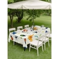 thumbnail image 3 of Outdoor Tablecloth with Umbrella Hole and Zipper, Spring Butterfly Dragonfly Rectangle Table Cloth 60x84 Inch Waterproof Tablecloth, Beige Botanical Floral Rustic Picnic Table Cover for Patio Camping, 3 of 7