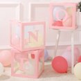 thumbnail image 4 of Homerr Balloon Box Party Balloon Decoration 1st Birthday Balloon Box Set - Letter Print Clear Boxes for Baby Shower and Birthday Decoration, 4 of 10