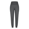 thumbnail image 3 of Ohufall Women Yoga Pants Casual High Waist Stretch Loose Yoga Pant Solid Color Palazzo Lounge Pants, 3 of 8