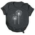 thumbnail image 1 of Gibobby Blusa de Trabajo de Manga Corta Mujeres Casual Diente León Impresión Manga Corta Cuello Redondo Camiseta Suelta Blusa Tops(Gris oscuro,CH), 1 of 4