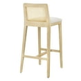 thumbnail image 6 of Bar Stool Chair Barstool, White, Fabric, Wood, Rattan, Bar Pub Cafe Bistro Dining Kitchen Hospitality Restaurant, Modern Contemporary, HB37095, 6 of 9