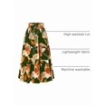 thumbnail image 6 of Floral Maxi Skirt for Women Summer Tiered Elastic High Waisted Skirts A-Line Flowy Swing Long Skirts Green S, 6 of 9