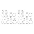 thumbnail image 1 of Riwesomey 18Pcs Polymer Clay Cutters Starter Pack Biscuit Homemade Baking Cookie for Tipo 1 2piezas, 1 of 1
