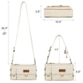 thumbnail image 5 of Wrangler Y2K Purse Small Shoulder Bag for Women Stylish Western Design with Detachable Charms Multiple Pockets, Creamy, 5 of 5