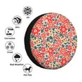 thumbnail image 4 of Logiee Small Coral Red Flowers Print Spare Tire Cover, Universal Wheel Protectors,Waterproof Dust-Proof UV Sun Wheel Tire Cover,Fit for SUV, RV, Travel Trailer, Truck-15 inch, 4 of 6