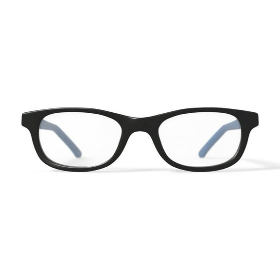 Walmart Youth FM17265 Oval Prescription Eyeglasses with Case, Black