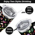 thumbnail image 5 of 40 oz Mushroom Tumbler with Handle and Straw Lid Mushroom Themed Gifts for Women Mushroom Lovers Double Insulated Cup Travel Coffee Mug, 5 of 6