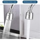 thumbnail image 5 of Aireador de grifo, grifo giratorio de 360°, aireador de grifo, regulador de filtro de grifo de ahorro de agua, boquilla de cabezal rociador para cocina, baño, 2 modos, plateado, 5 of 5
