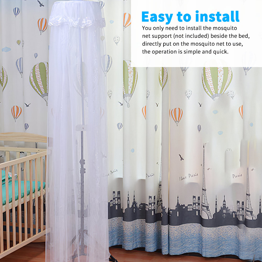 Tssuoun Universal Crib Mosquito Net Children Baby Mosquito Net Dome Foldable Mosquito Cover